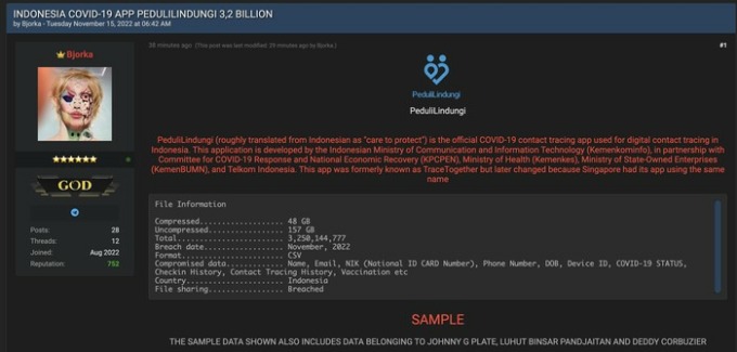 Foto: Tangkapan layar situs Breached Forum