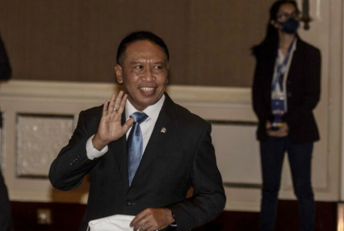 Menteri Pemuda dan Olahraga (Menpora) Zainudin Amali terpilih menjadi Wakil Ketua Umum PSSI 2023-2027 dalam Kongres Luar Biasa (KLB) di Jakarta, Kamis (16/2). (ANTARA FOTO/Aprillio Akbar/nym)