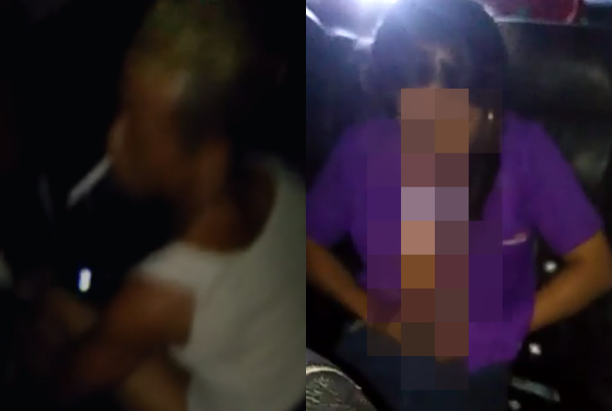 PARAH: Tangkapan layar video diduga pekerja PT Pungkook tengah melakukan kegiatan tak senonoh di dalam mobil. (EKO SANTOSO/RADAR KUDUS)