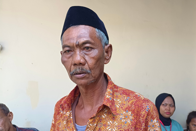 Ayah Korban Pengeroyokan, Sukisno. (AHMAD ZA