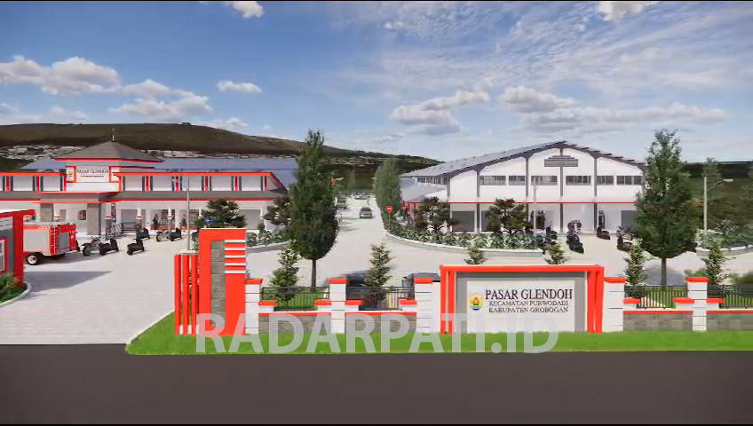 PASAR: Master plan Pasar Glendoh Purwodadi yang ada di kompleks Pasar Pagi dan Pasar Agro Hortikultura. (INTAN MAYLANI SABRINA)