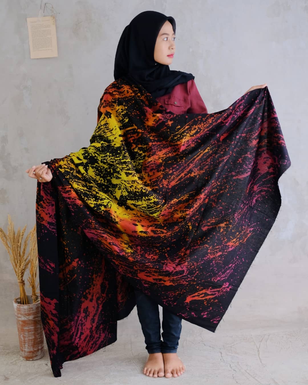 CANTIK: Salah satu model kain batik ciprat produksi Perkumpulan Penyandang Disabilitas Indonesia (PPDI) Pati.
