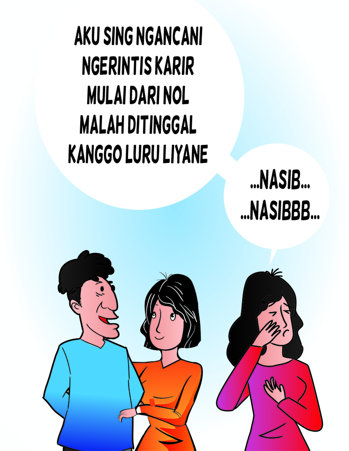 Ilustrasi Sing Setyo Ngancani Malah Diblenjani