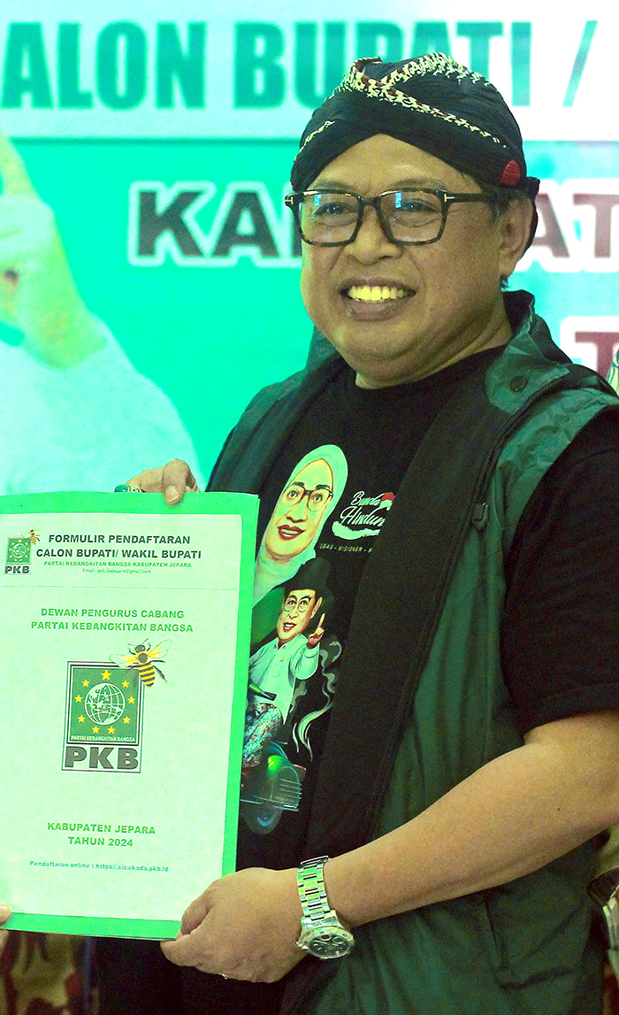IKUT KONTES: Ketua DPC PKB Jepara Nuruddin Amin ikut serta dalam penjaringan yang dibuka partainya.