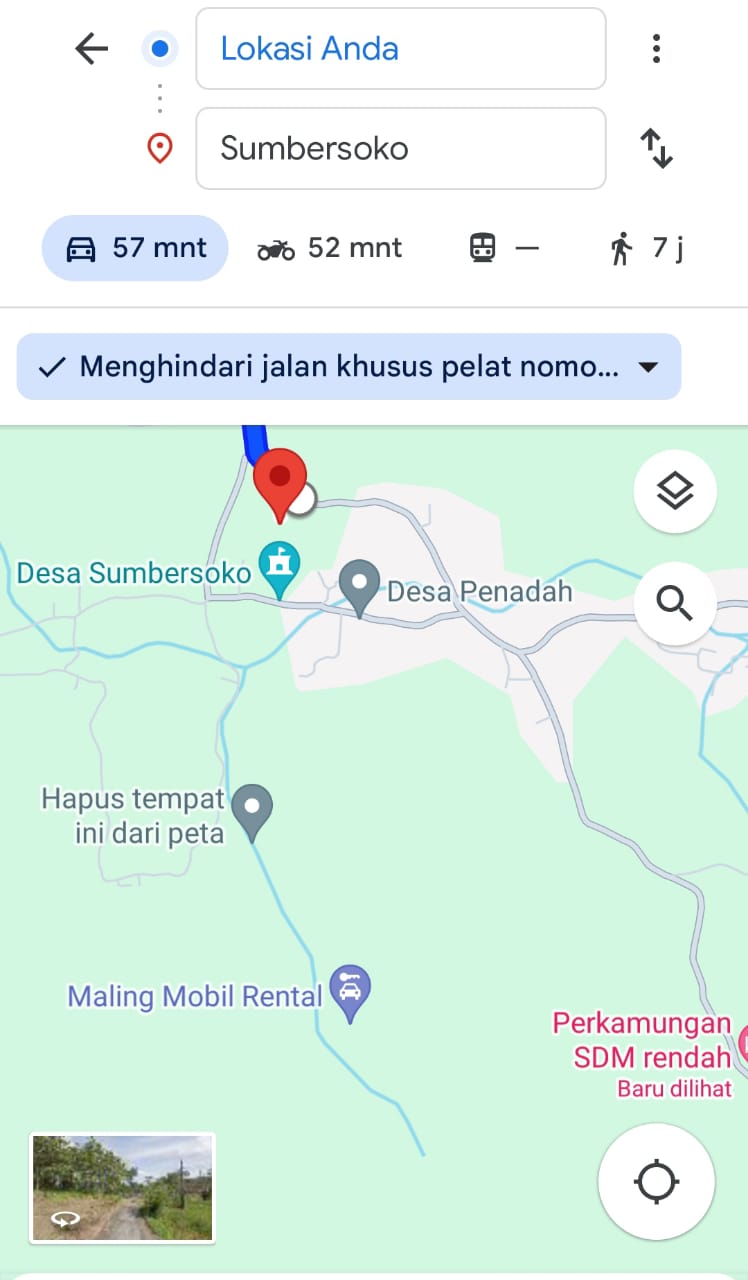 DITANDAI: Tangkapan layar Desa Sumbersoko, Sukolilo, Pati di peta Google. (sumber: Googlemaps)