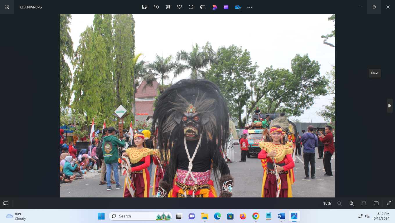KESENIAN LOKAL: Barongan Blora salah satu kesenian khas Blora yang sering menjadi penghibur masyarakat Blora. (ARIF FAKHRIAN KHALIM/RADAR KUDUS)