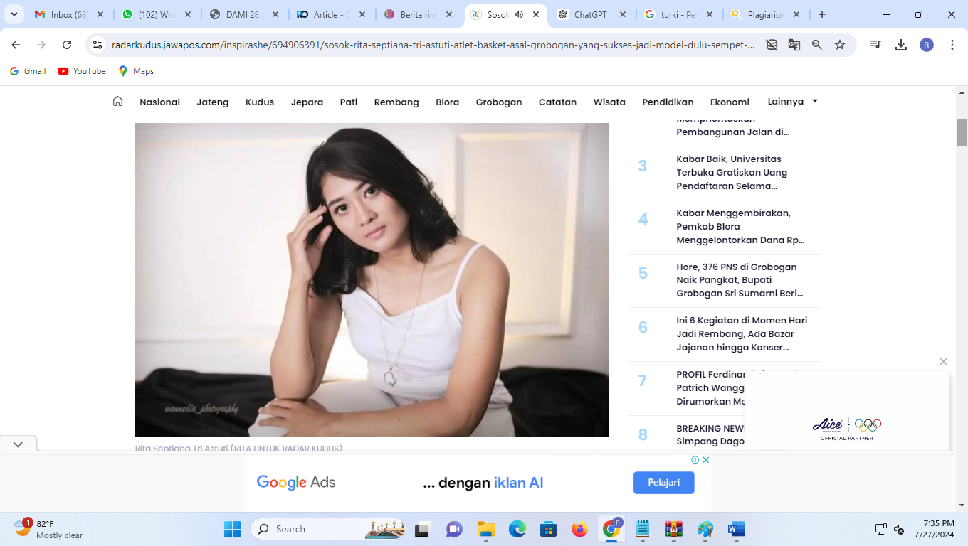 Rita Septiana Tri Astuti. (RITA UNTUK RADAR PATI)
