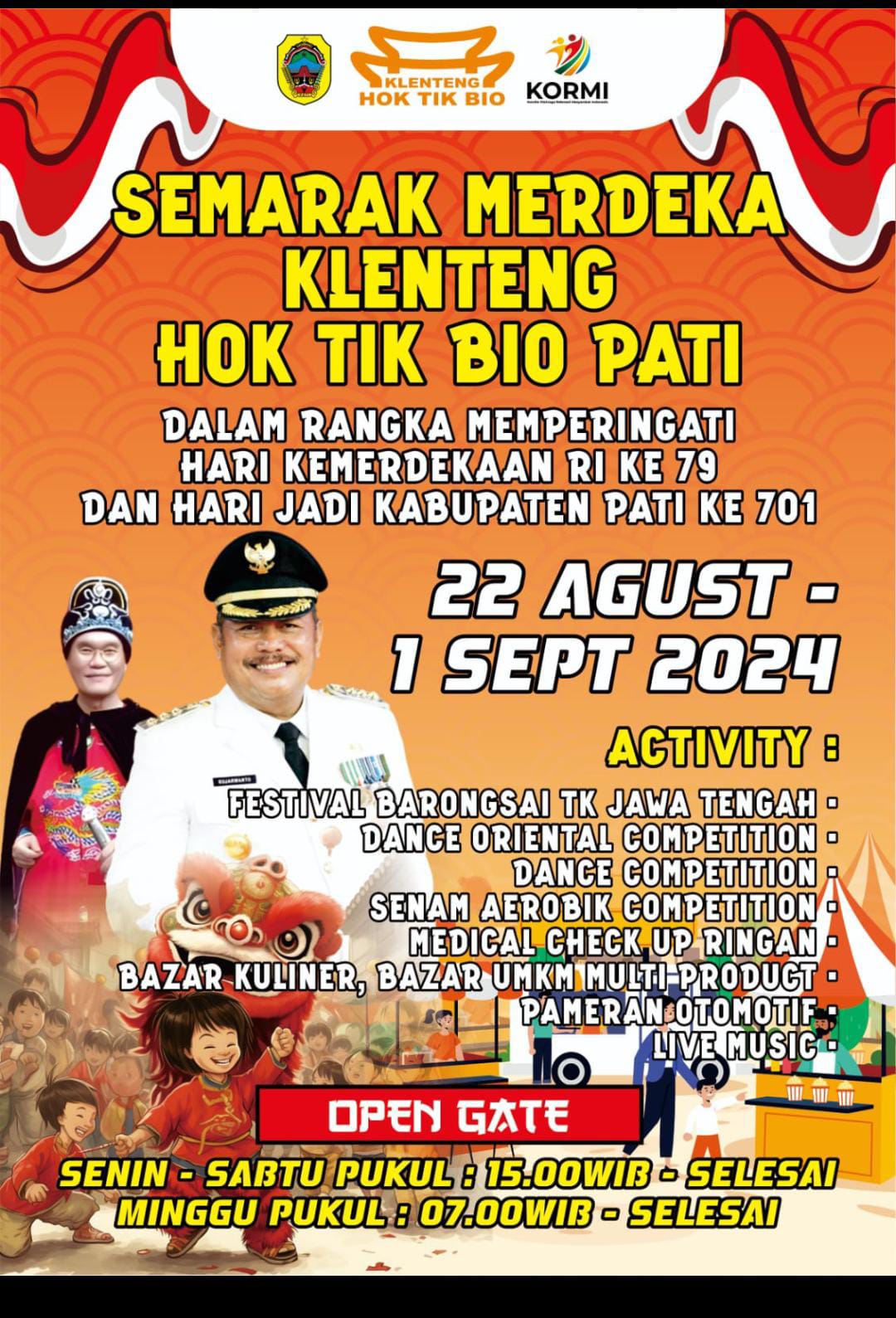 Semarak Merdeka Klenteng Hok Tik Bio