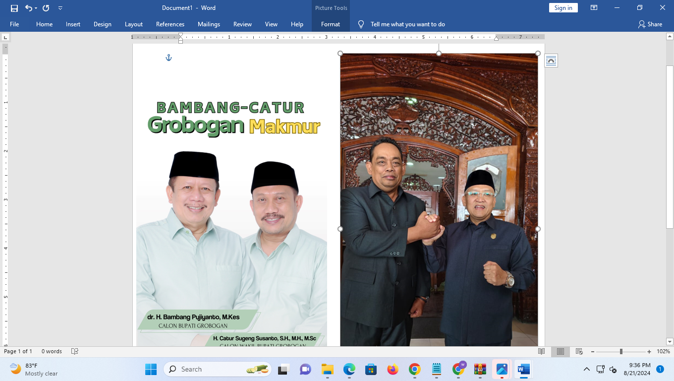 PILKADA GROBOGAN: Paslon Bambang-Catur (kiri) dan Paslon Setyo-Sugeng (kanan). (SIROJUL MUNIR / RADARPATI)