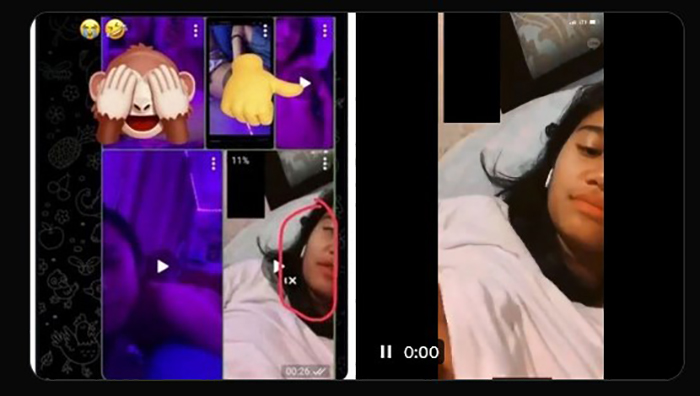 Tangkapan Layar dai X, Video Azizah Salsha yang ramai beredar