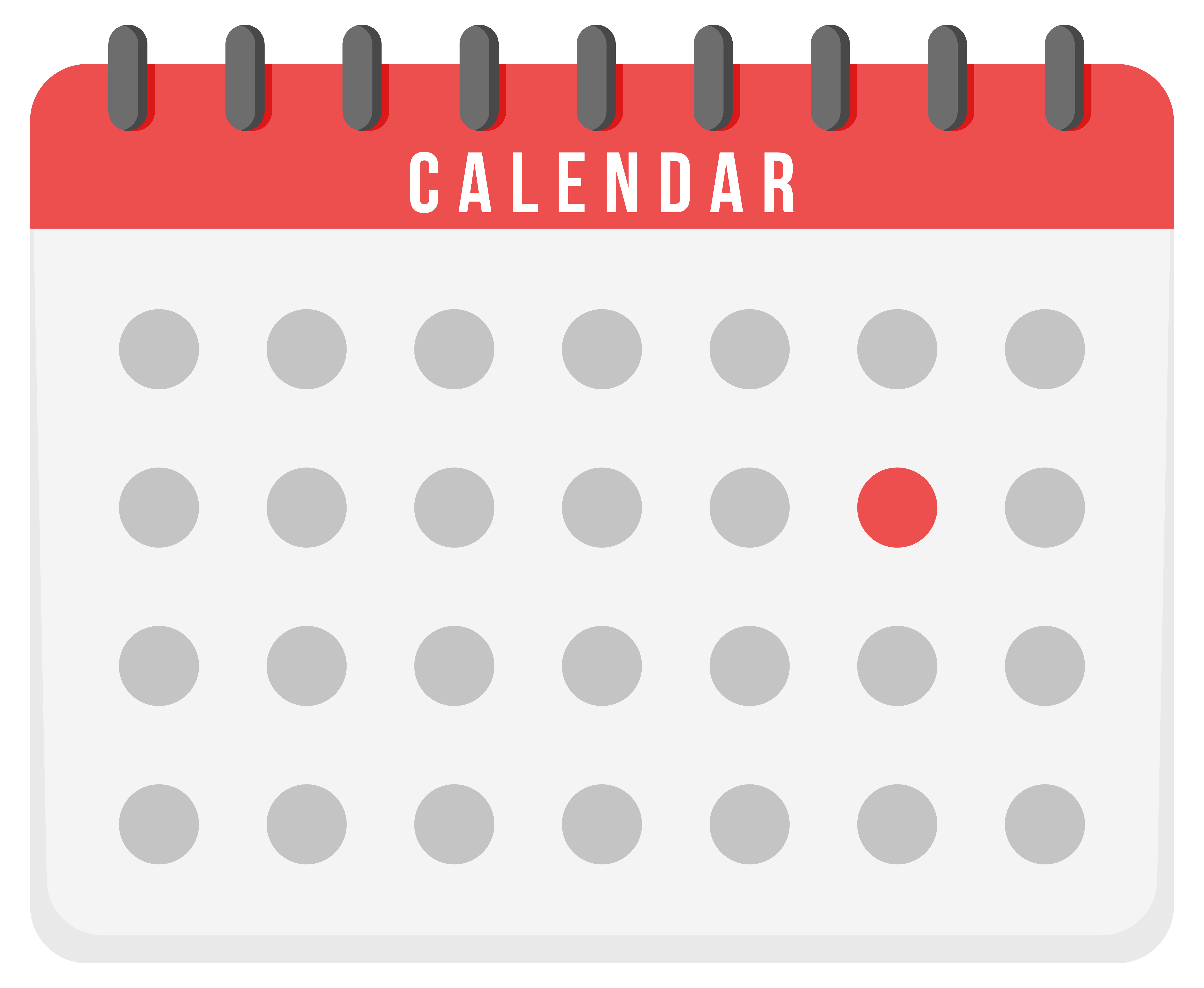 Calendar icon on white background illustration (freepick)
