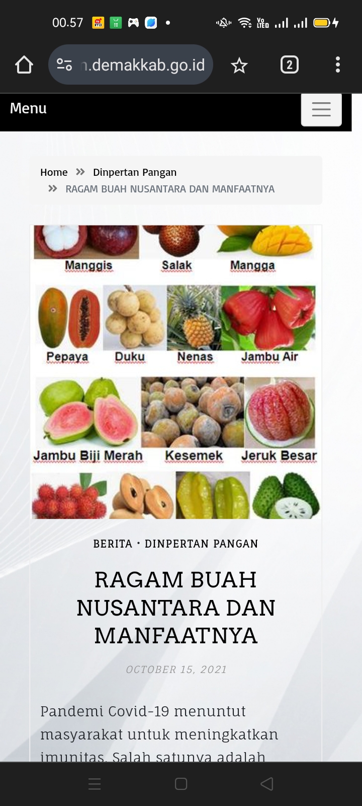 Buah-buahan.