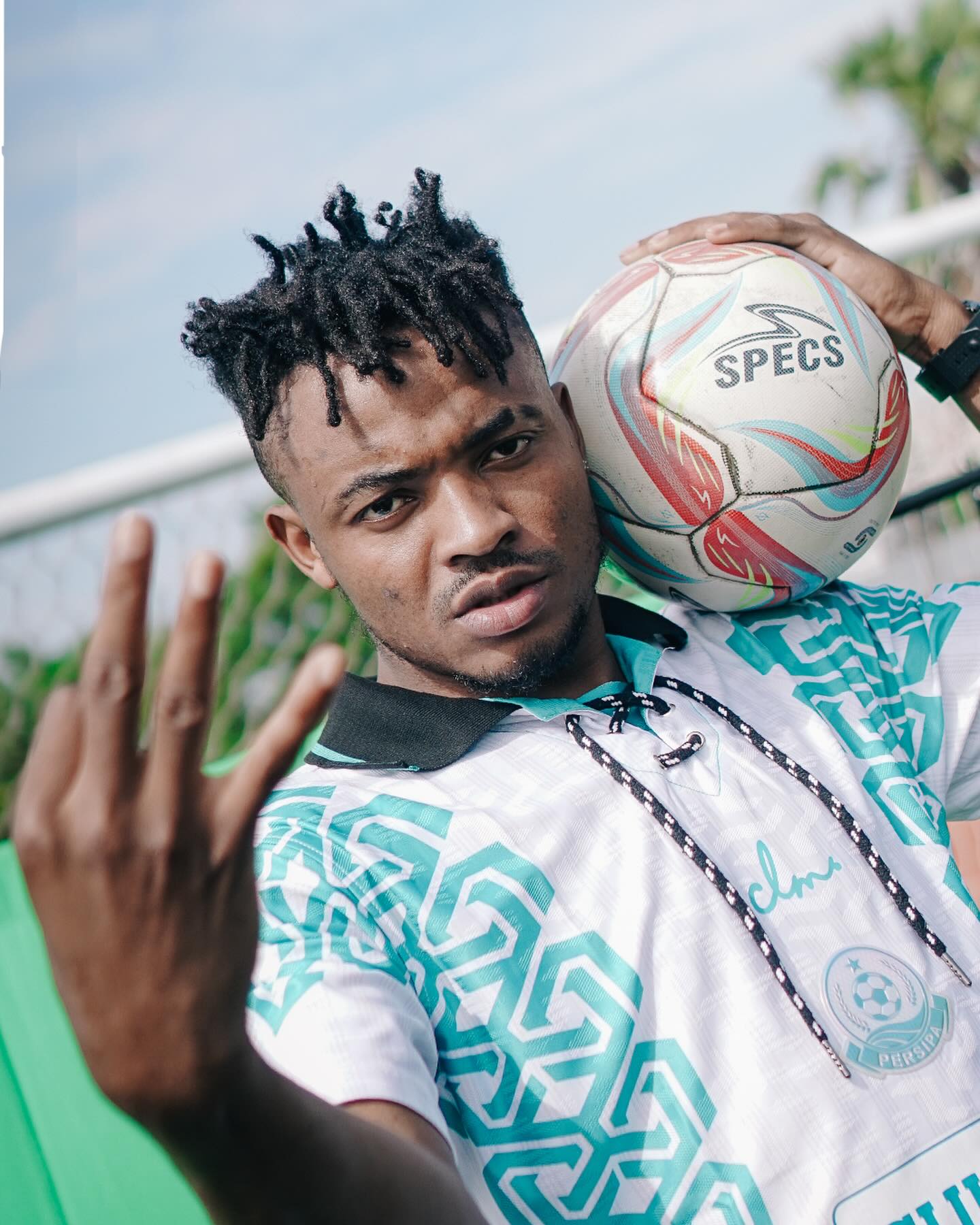 JURU GEDOR : Sunday Longji Song striker asal Nigeria lengkapi kuota pemain asing Persipa Pati. (INSTAGRAM PERSIPA PATI)