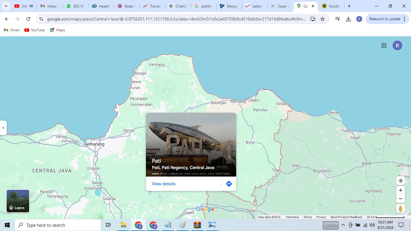 IIustrasi : Pati Thrust. (sumber: google maps)