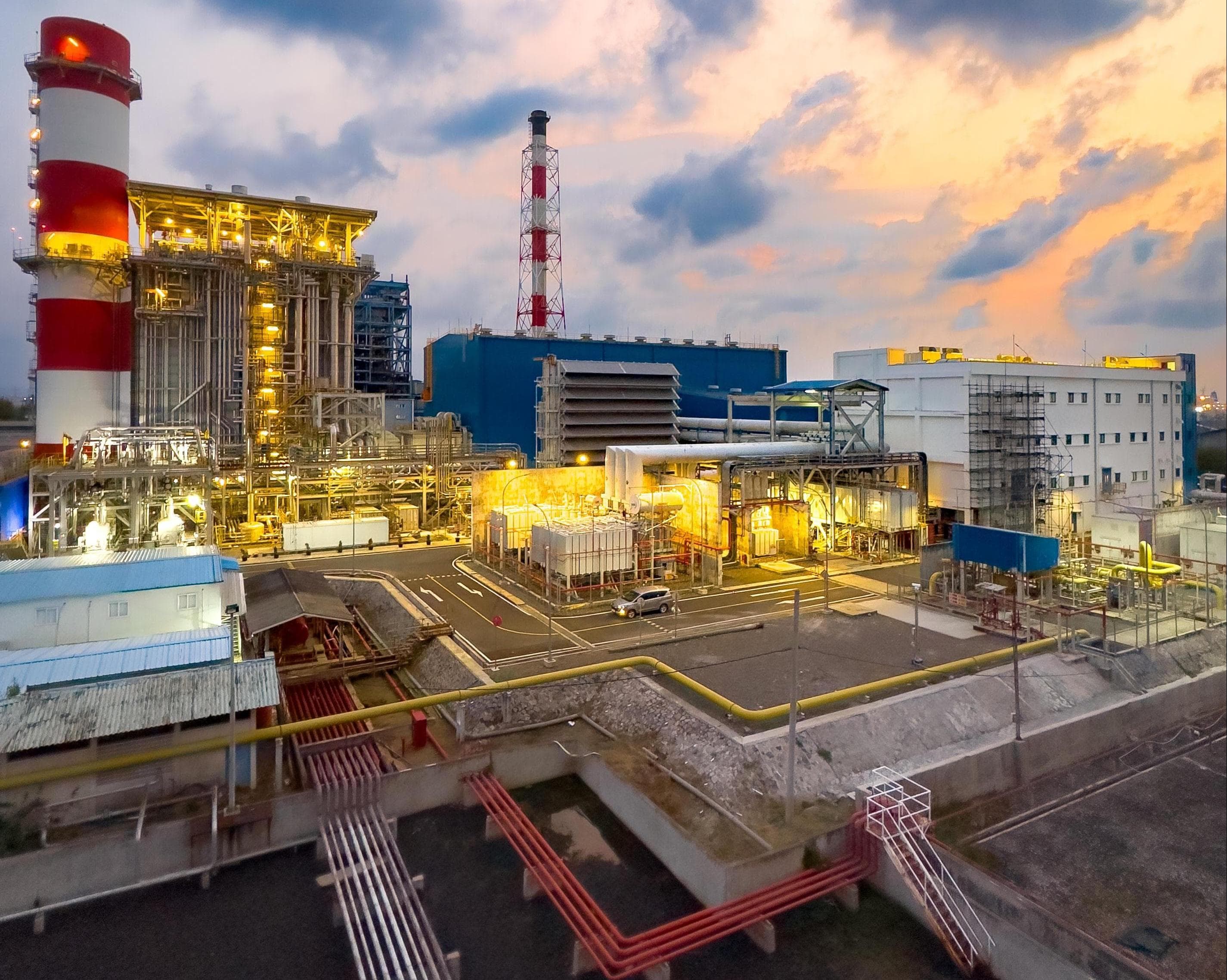 CANGGIH: Tampilan Pembangkit Listrik Tenaga Gas dan Uap (PLTGU) Tambak Lorok Blok 3 yang berkapasitas 779 Megawatt (MW) di Semarang.