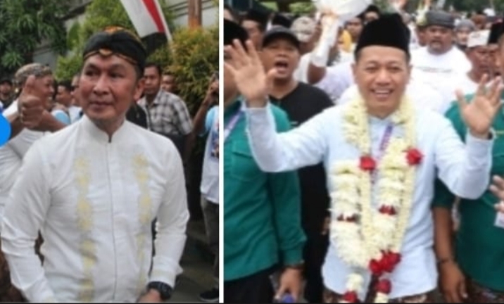 Calon Bupati Kudus, Hartopo (kiri) dan Samani (kanan). KPU KUDUS UNTUK RADAR PATI