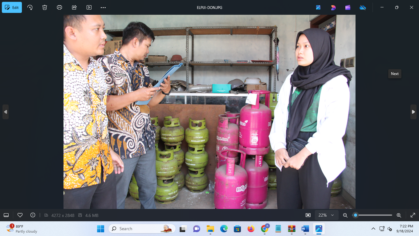 Agen elpiji menyisir sejumlah pangkalan untuk memastikan harga eceran tertinggi (HET).