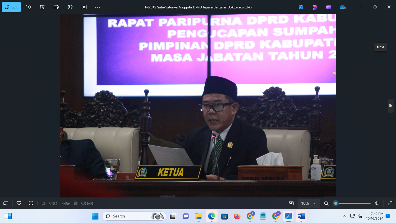 Ketua DPRD Jepara, Agus Sutisna.