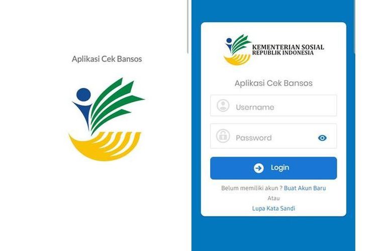 Tangkapan layar aplikasi bansos Kemenag