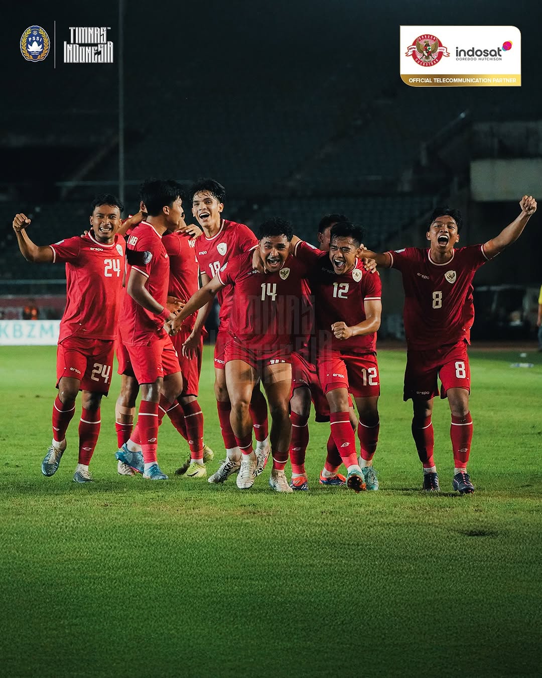 Kapten Timnas Indonesia Asnawi Mangkualam berselebrasi kemenangan di laga pertama ASEAN Cup 2024. (DOK TIMNAS INDONESIA)
