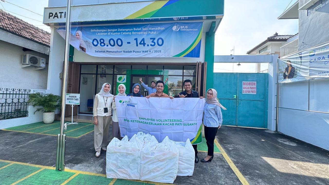 BPJS Ketenagakerjaan Pati akan membagikan takjil di halaman kantornya pada Rabu (5/3).