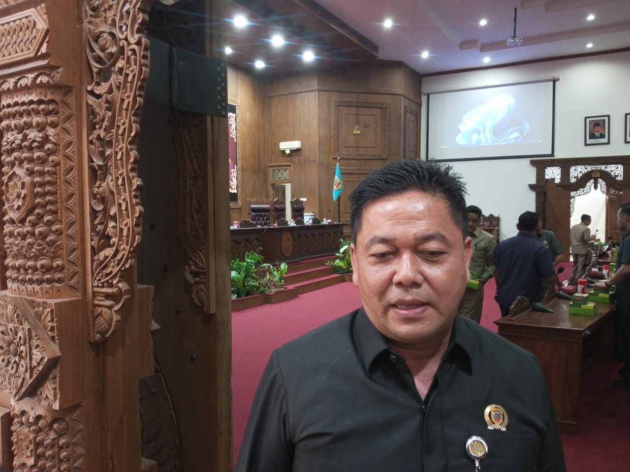 Ketua DPRD Pati Ali Badrudin terkait hasil reses tahap 1 2025. (ACHMAD ULIL ALBAB/RADAR KUDUS)