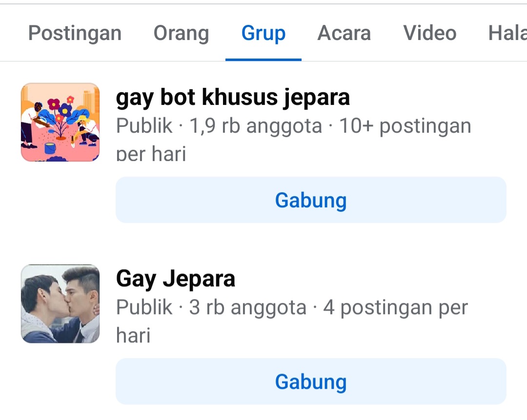 Tangkapan Layar Grup Facebook