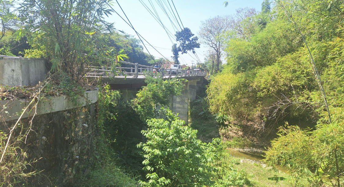 RUSAK: Kondisi jembatan di Dusun Kedungwungu Desa Panunggalan Kecamatan Pulokulon memiliki kondisi memprihatinkan. INTAN MAYLANI SABRINA/RADARPATI.ID