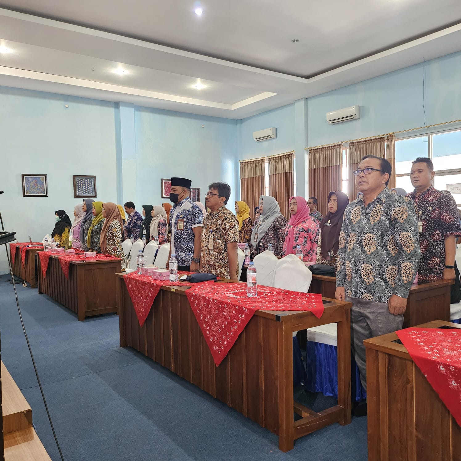 DIPETAKAN: Sekda Rembang, Fahrudin didampingi Kepala BKD Arif Romadlon saat membuka penilaian kompetensi manajerial dan sosial kultural, kemarin.