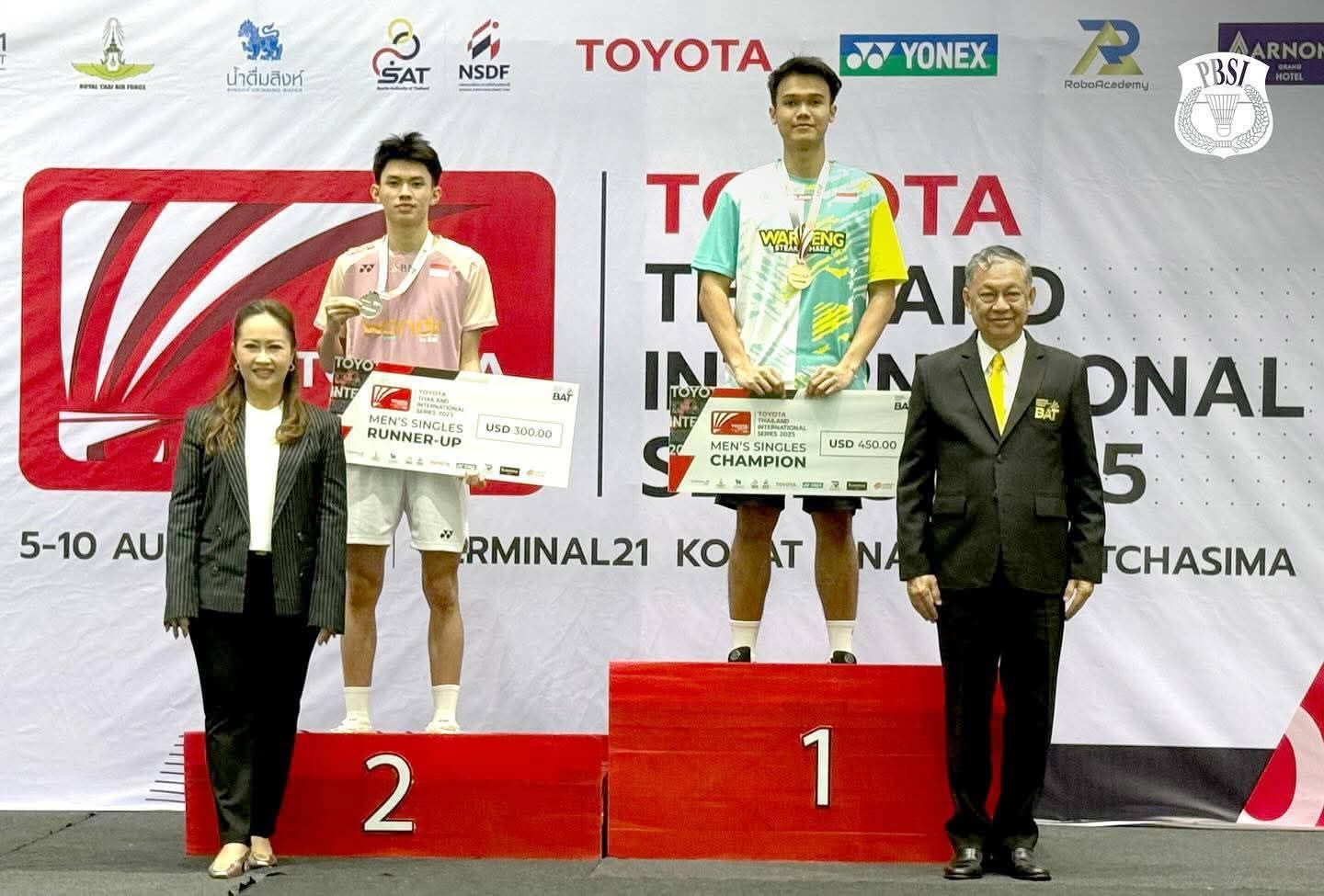 Christian Adinata comeback setelah mengalami cedera dan berhasil meraih medali emas di turnamen Thailand Internasional Series 2025. (DOK PRIBADI)