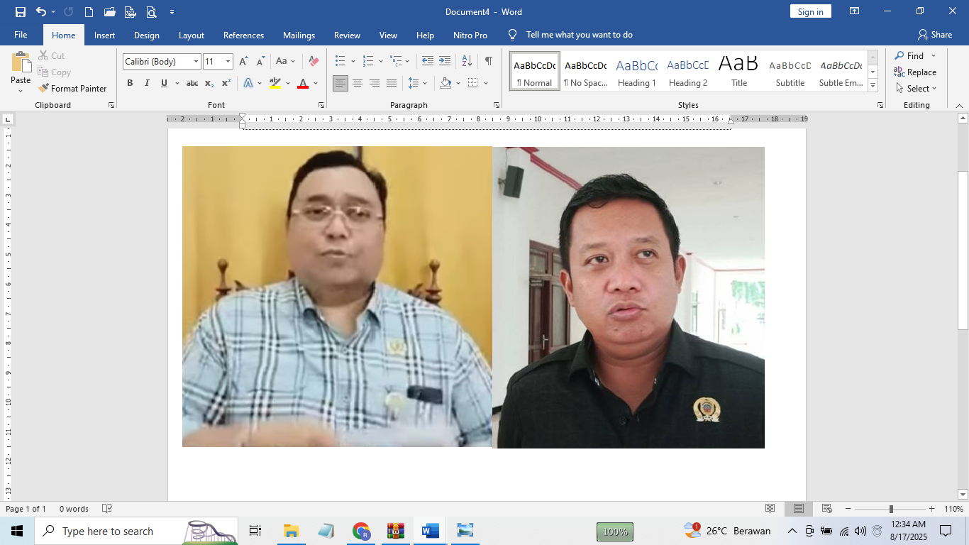 Wakil Ketua Pansus Hak Angket Joni Kurnianto (kiri). Ketua Pansus Hak Angket  Teguh Bandang (Kanan).