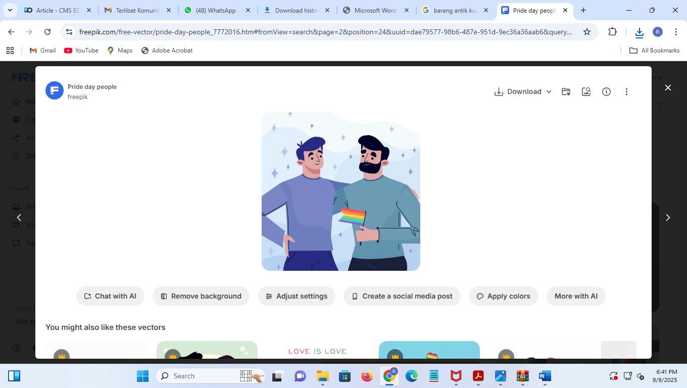 Ilustrasi gay. (source: freepik)