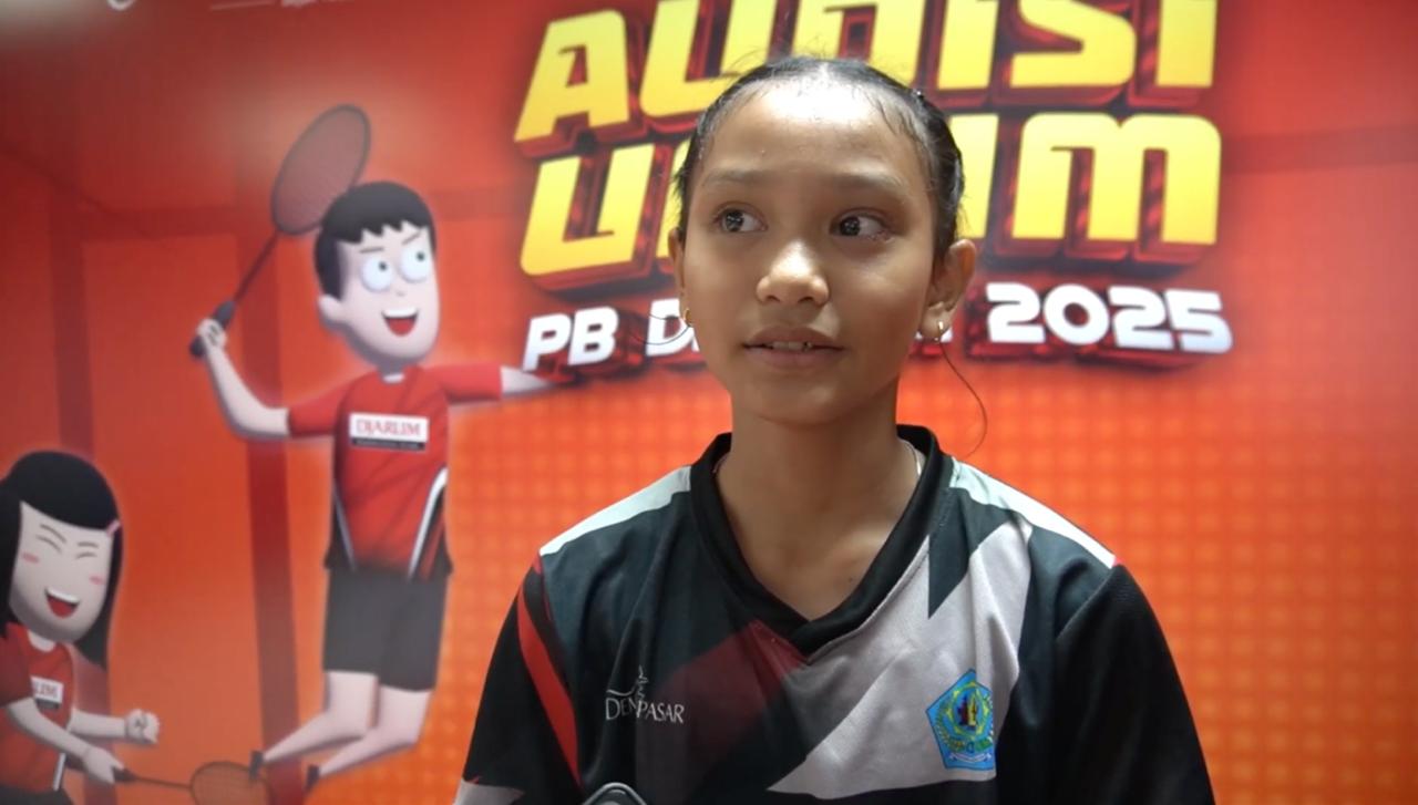 SEMANGAT BARU: Sosok atlet pebulu tangkis muda Natania Alaika asal Bali (GALIH ERLAMBANG W/RADAR PATI)