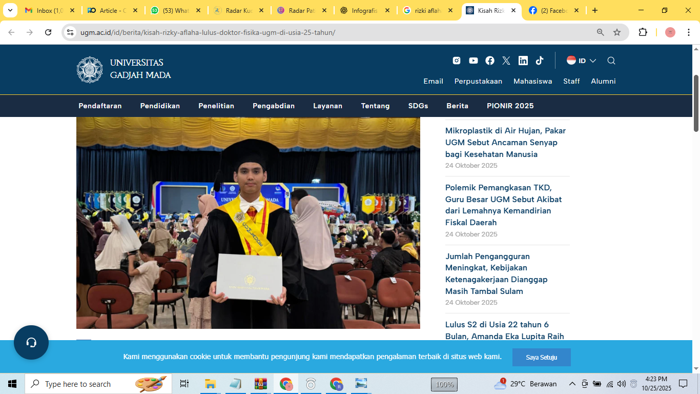 Rizky Aflaha. (sc. UGM)