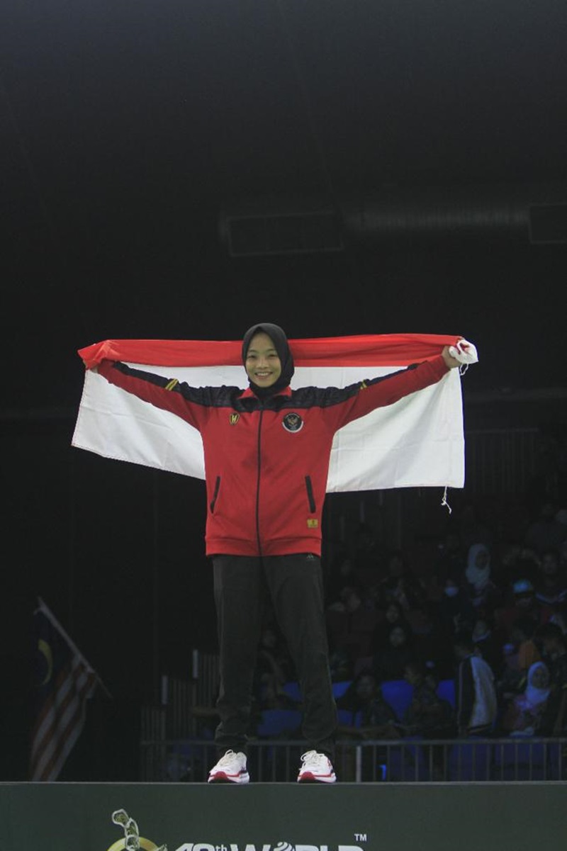 Pesilat nasional asal Kudus Sefira Dwi Meilani berlaga di SEA Games 2025 di Thailand.