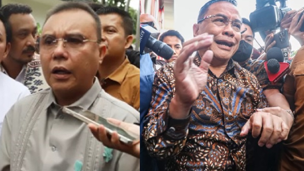 Sufmi Dasco (kiri, ketua Gerindra). Bupati Pati Sudewo (kanan).
