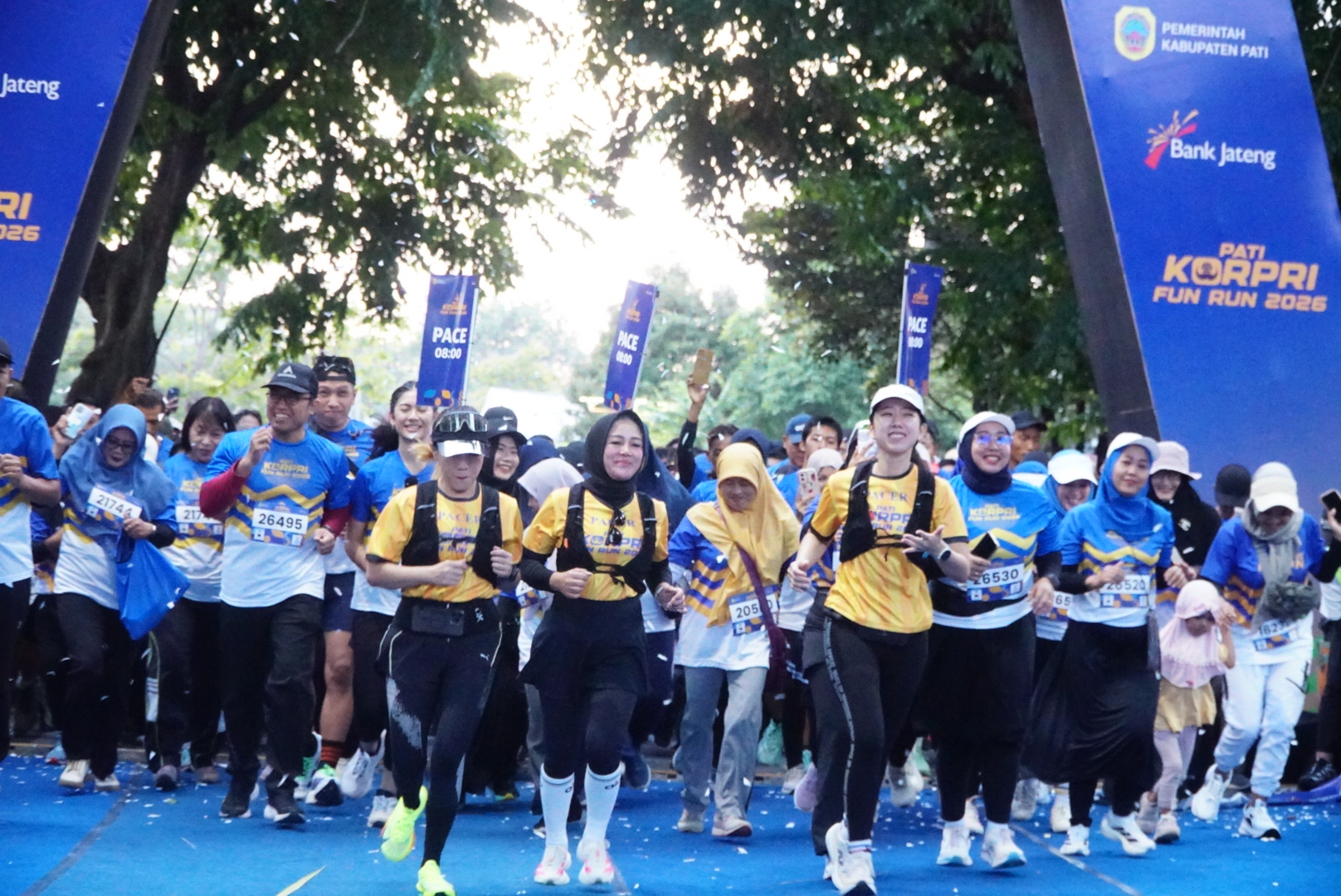 Keseruan Pati KORPRI Fun Run 2026 pada Minggu (25/1/2026). (DISKOMINFO PATI)