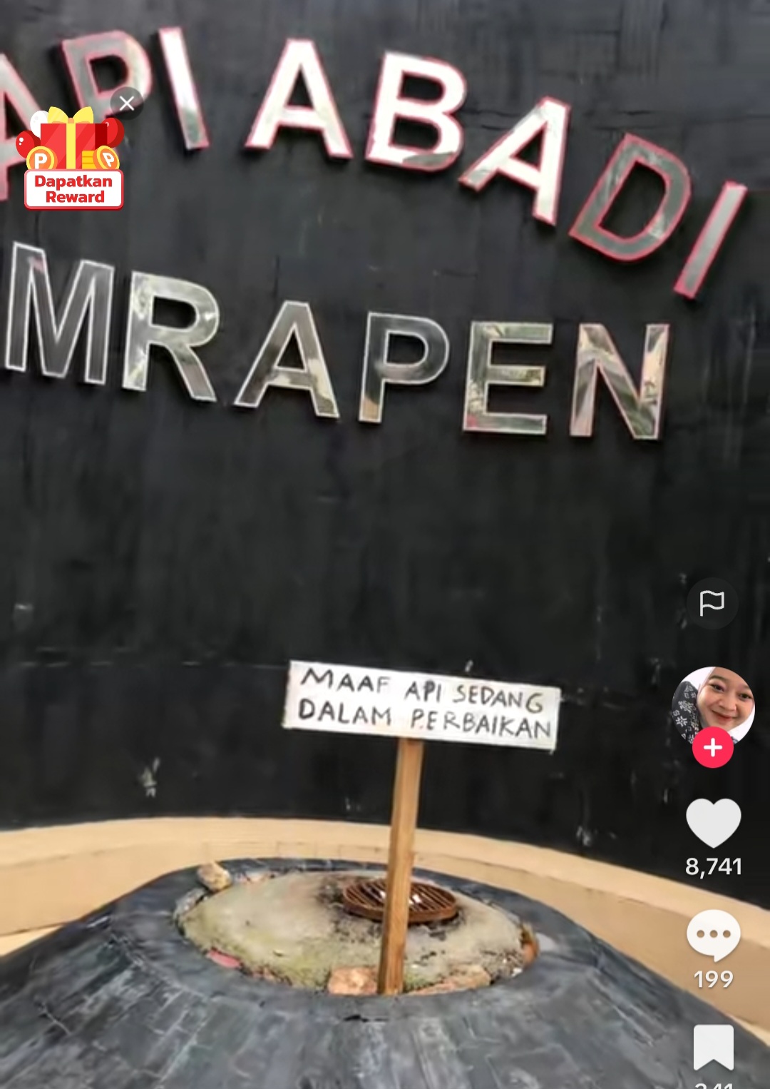 PADAM: Kondisi terkini api abadi Mrapen di Godong, Grobogan.