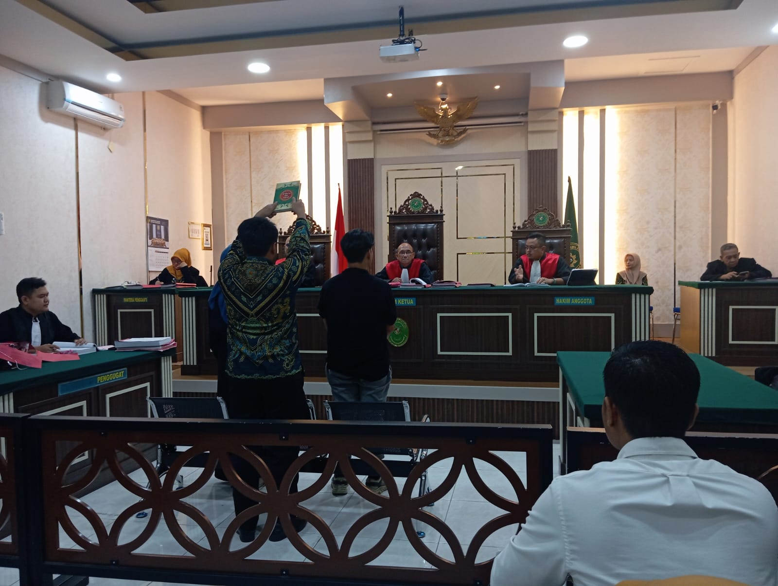 Sidang kasus penghalangan kerja dan kekerasan terhadap jurnalis di Pati masuk dalam persidangan. (ACHMAD ULIL ALBAB/RADAR KUDUS)