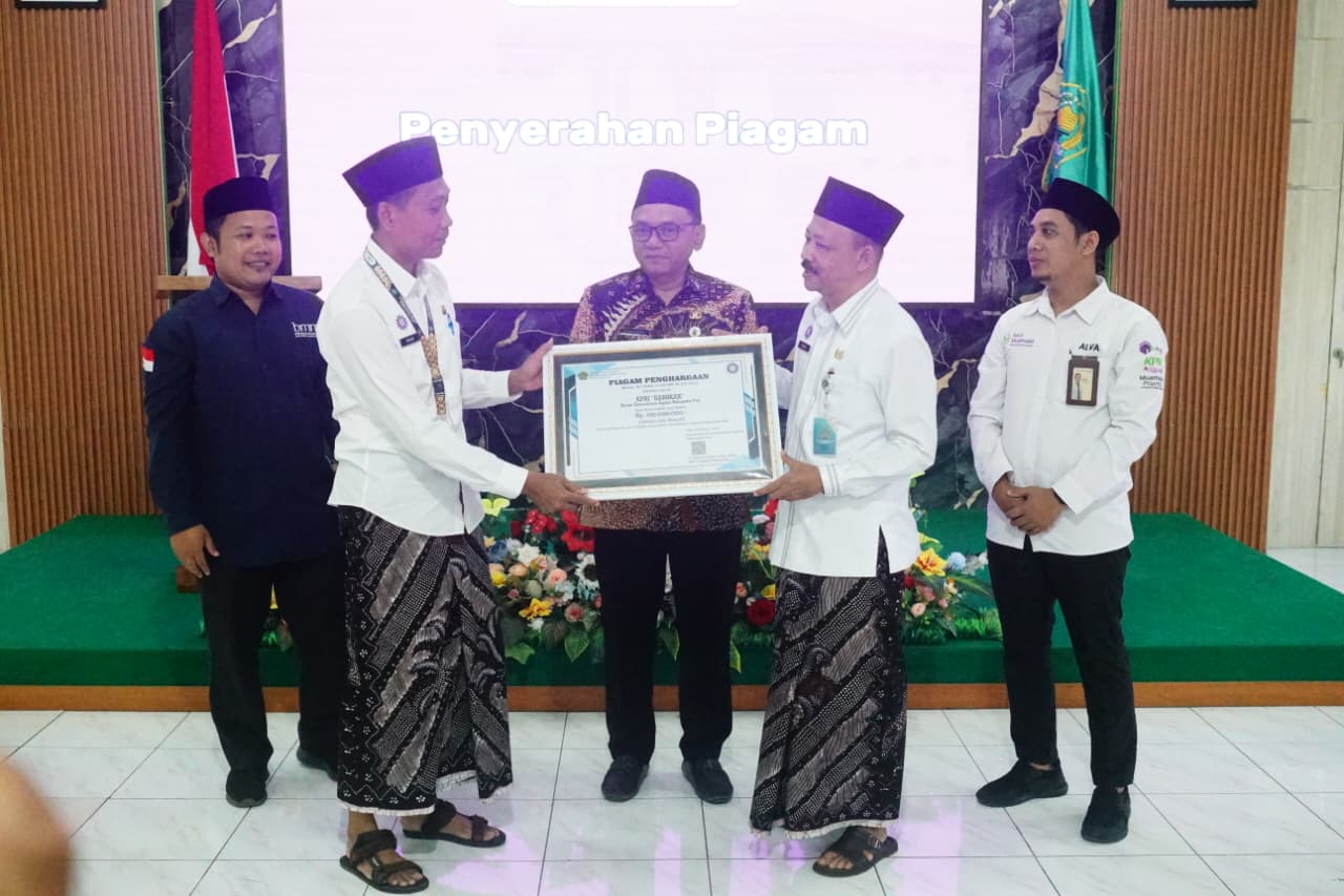 Acara peluncuran program Wakaf Uang dari Kementerian Agama Pati. (ACHMAD ULIL ALBAB/RADAR KUDUS)