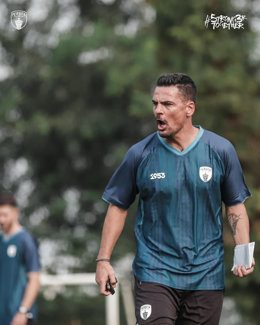 Carlos Pena, pelatih Persita Tangerang.