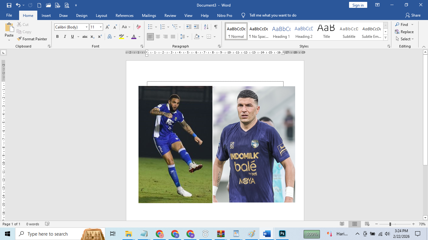 Persib Bandung vs Persita Tangerang.