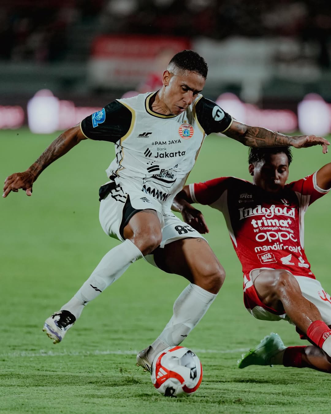 Pemain Persija Bruno Tubarao mencetak gol namun dianulir saat lawan Malut United. (IG Bruno Tubarao)