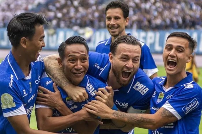 Euforia para pemain Persib Bandung
