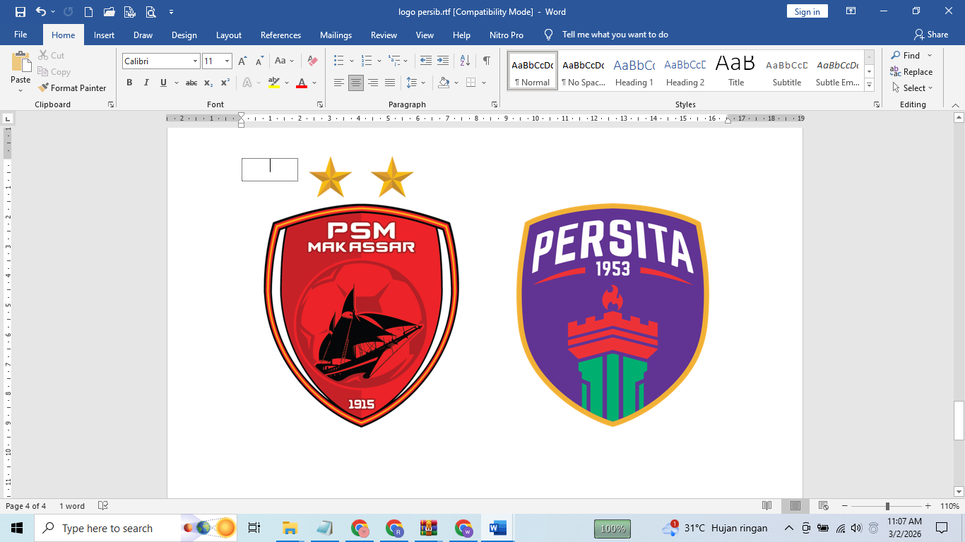 PSM Makassar Vs Persita Tangerang