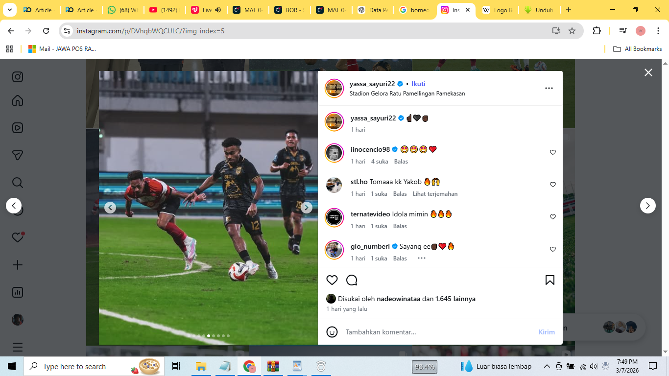 Yacob Sayuri, pemain Malut United