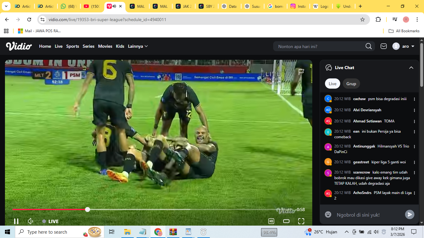 David da Silva rayakan gol untuk Malut United