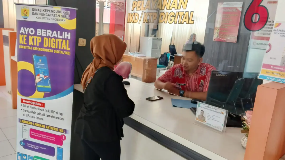 Layanan KTP digital di Kaabepaten Grobogan.