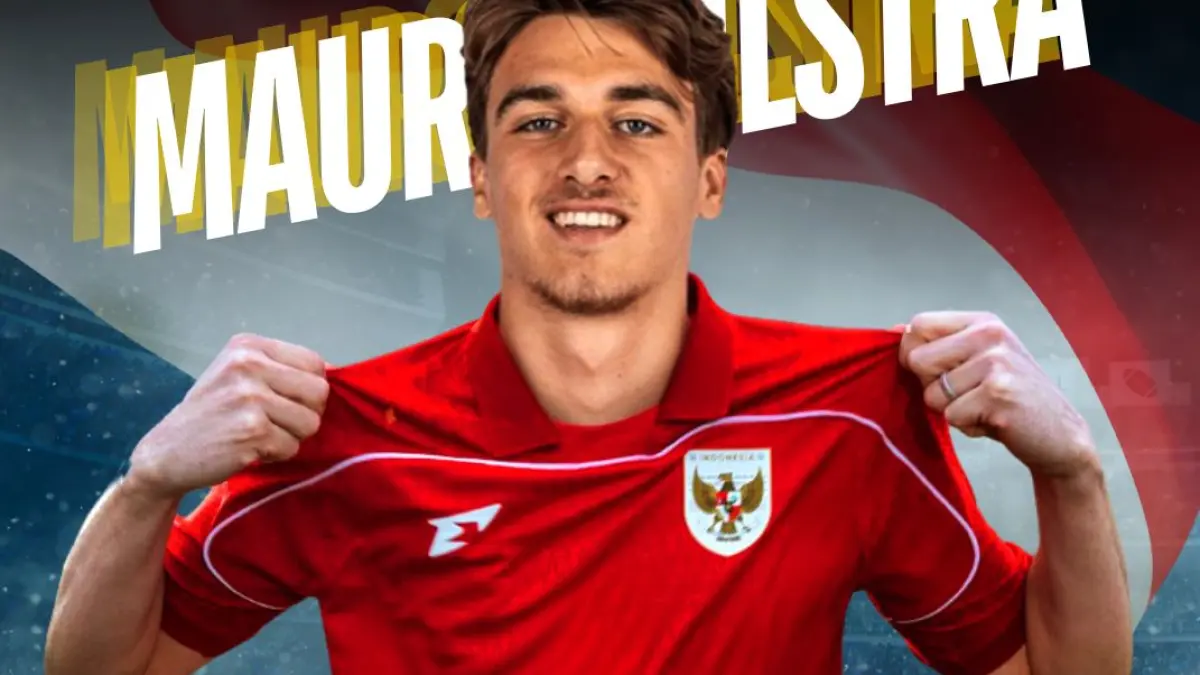 Penyerang timnas Mauro Zijlstra cetak gol.