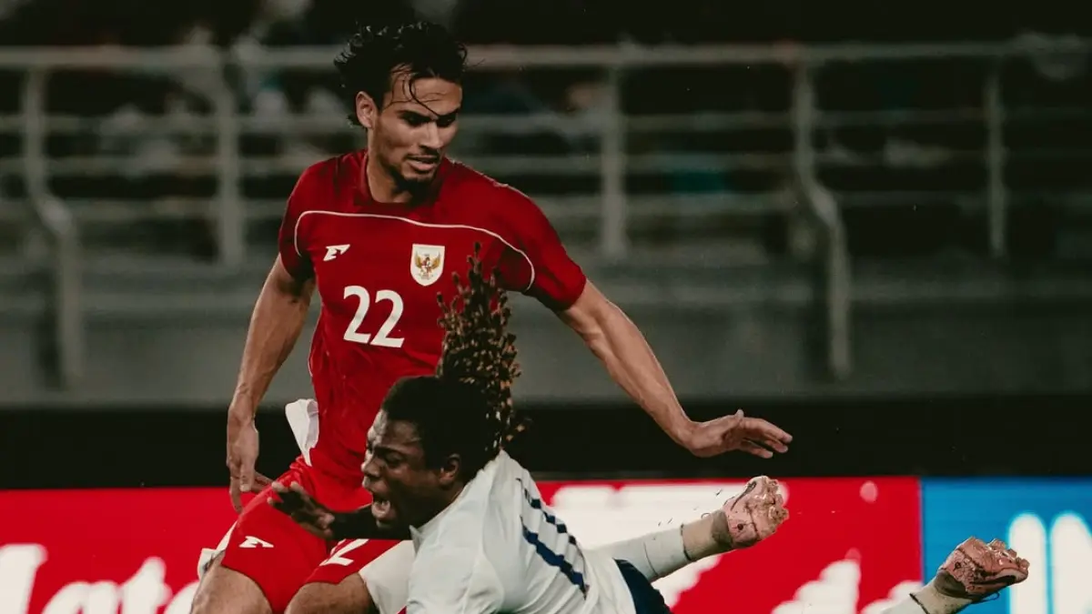 Pemain timnas Indonesia Nathan Tjoe A On